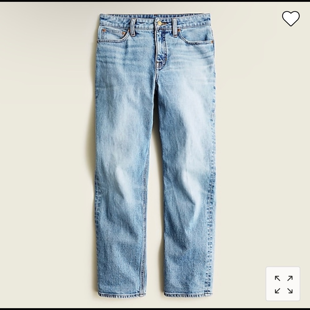 J.Crew Petite Curvy high-rise ‘90s classic straight jean in Scuttle wash